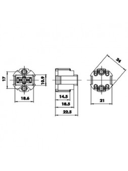 A107406500000 Douille G9 simple 270°C 250V 2A