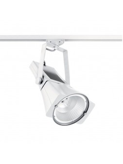 C080700042877 Spot projecteur à  décharge Orientable 150w 230v Alu blanc SPIKER MEDIUM sur rail 3 allumages