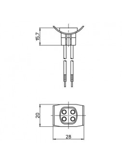 M107184D/FR Douille G10Q 4 Fils pour Circline