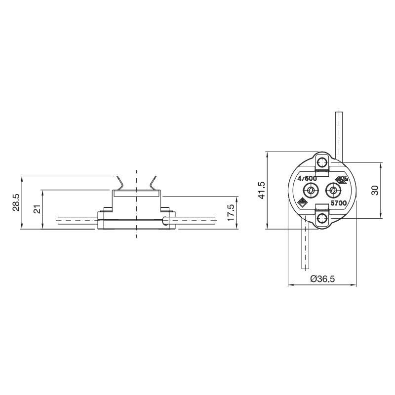 A107407702125 Douille Céramique G12 35-70-150w 210°C