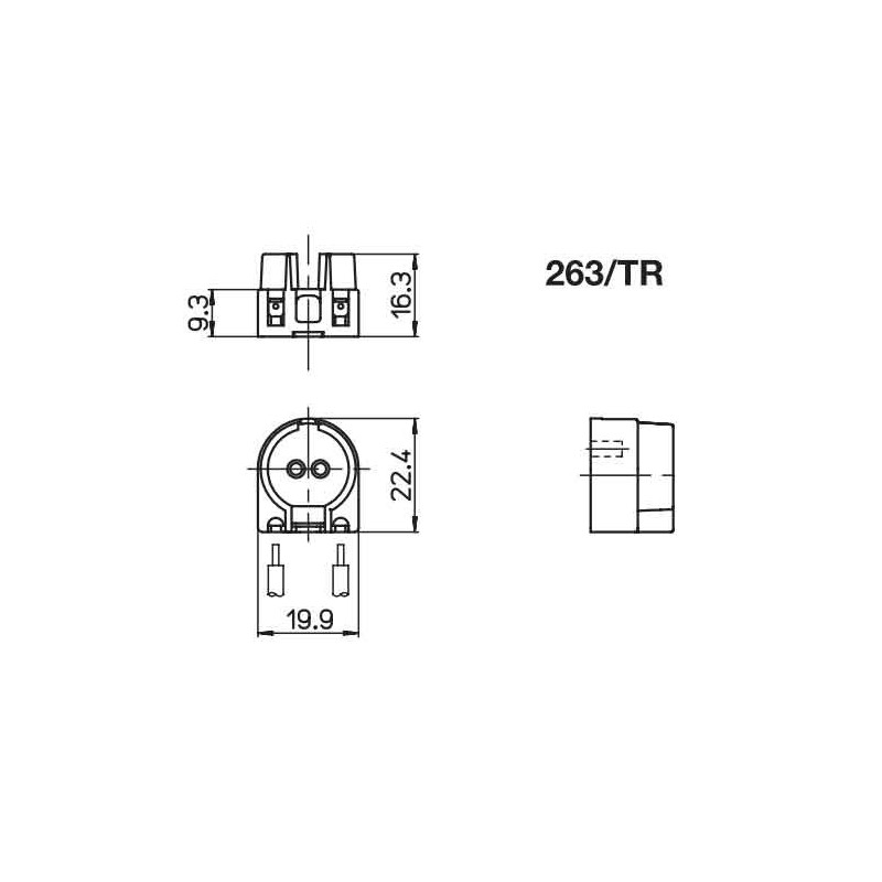 A1056000263TR Douille transparente volante G5 110°C