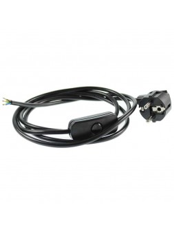 M105144065 Cordon alimentation 3x0,75 Noir 2M 2P+ Terre + inter (1,20m+0,80m)