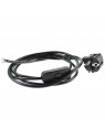 M105144065 Cordon alimentation 3x0,75 Noir 2M 2P+ Terre + inter (1,20m+0,80m)