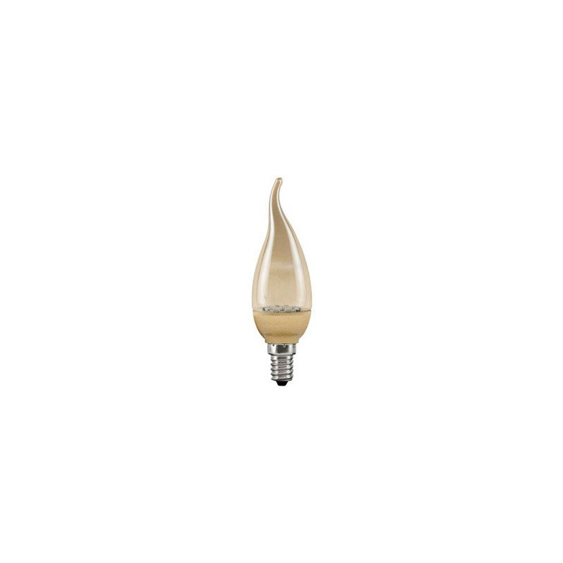 611803DOCV E14 Flamme Coup de Vent LED Doré 1,4w 2900K /829 230v PAULMANN