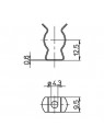 A235600036SVD Clip Chromé de fixation pour Tube ou Circline Diamètre 16mm