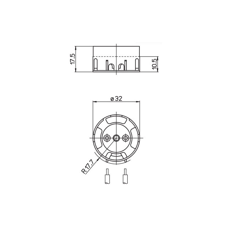 A105600140000 Douille Volante G13 T8 110°C