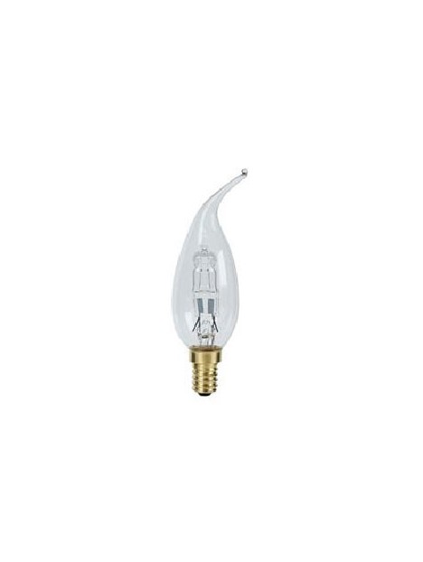 E14 Flamme Halogène Coup de Vent Claire 42w=60w 230V