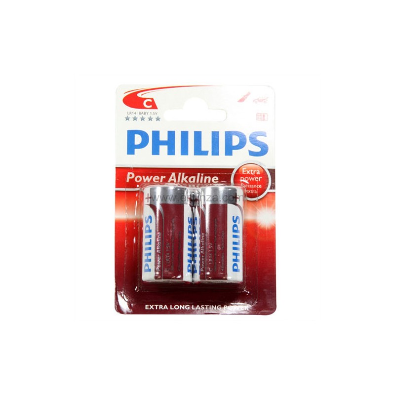 PIL14ALCB2 Blister de 2 piles LR14 Alcaline (type C) PHILIPS