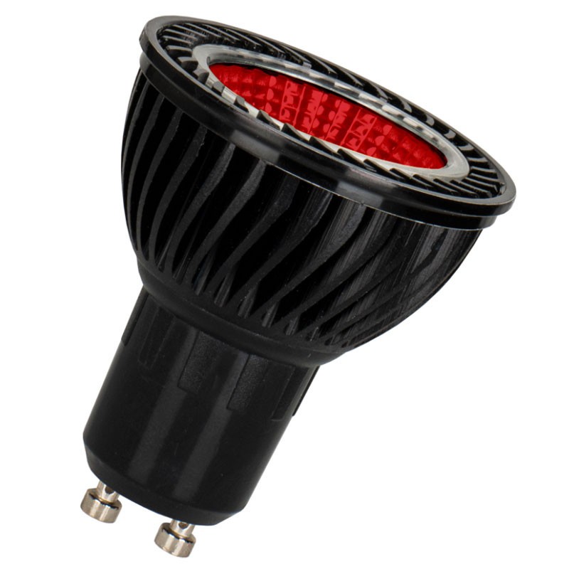 GU10 MR16 5,5w rouge Dimmable 220-240v 50° BEE