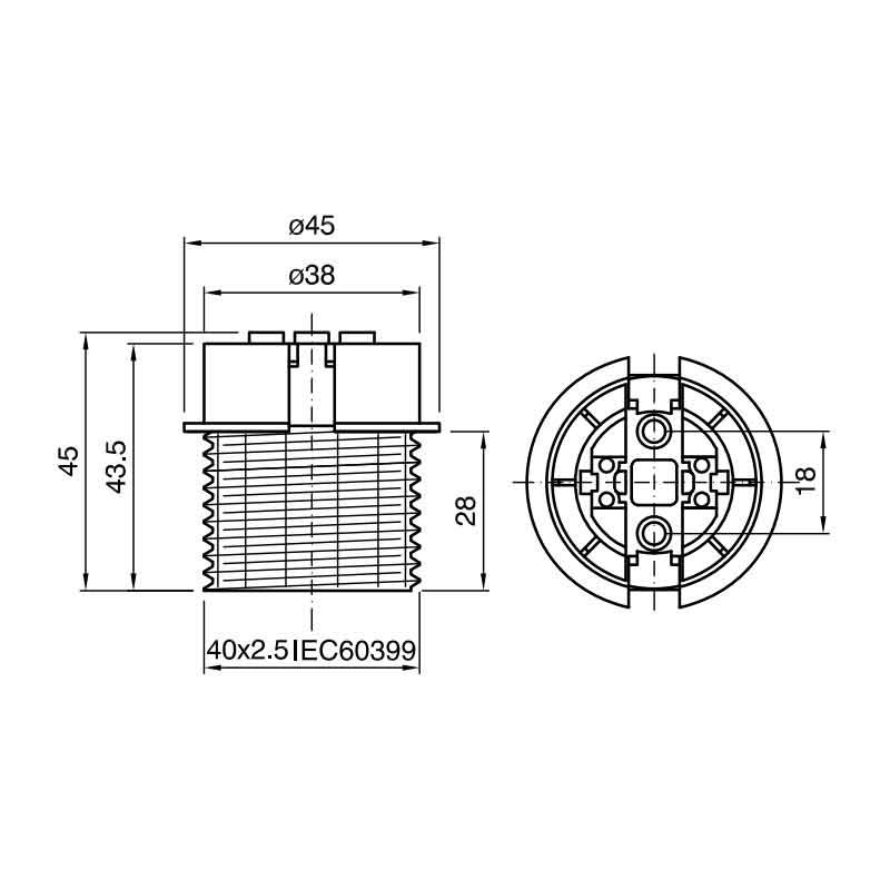 A137400140251 Kit douille E27 Blanc Plastique