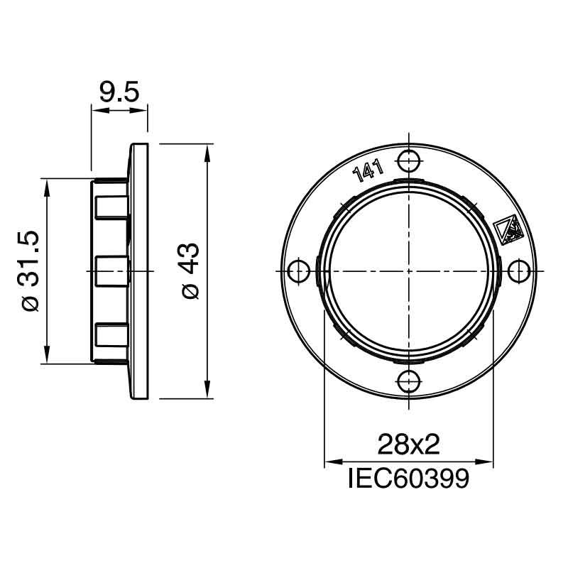 A1374E14BLANC Kit douille E14 Blanc Plastique