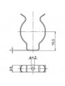 A235600037SVD Clip Chromé de fixation pour Tube ou Circline Diamètre 26mm /32mm