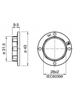 A137402014101 Bague thermoplastique pour chemise à douille E14 141 noir