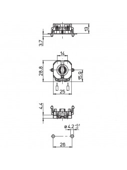 A105603345FAU Douille G13 T8 T12 à clipser 250v 2A (Sans ressort)