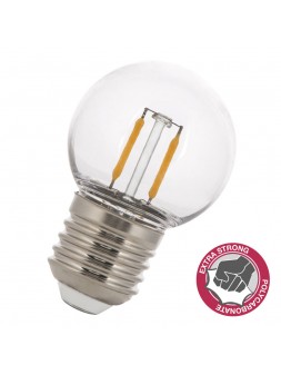 6020500418864 E27 Sphérique led effet filament 2w Claire 230v SAFE Polycarbonate BEE