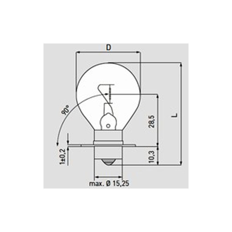 9071300842285 P30S Lampe à filament 12V 3.0A Dr Fischer