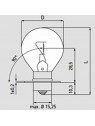 9071300842285 P30S Lampe à filament 12V 3.0A Dr Fischer