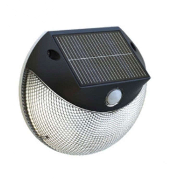 M010111SS002 Applique solaire led avec détecteur de présence et crépusculaire 200lm IP65 4000K