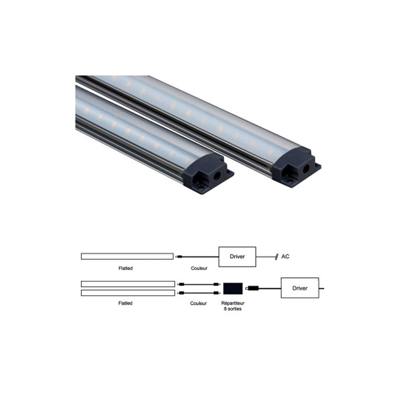 P013109381313 Réglette led 10w 3000K 1m