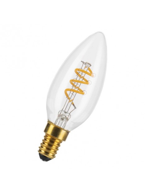 6030500144315 E14 Flamme led 3W 2200K Claire Dimmable Effet filament 240V Spiraled