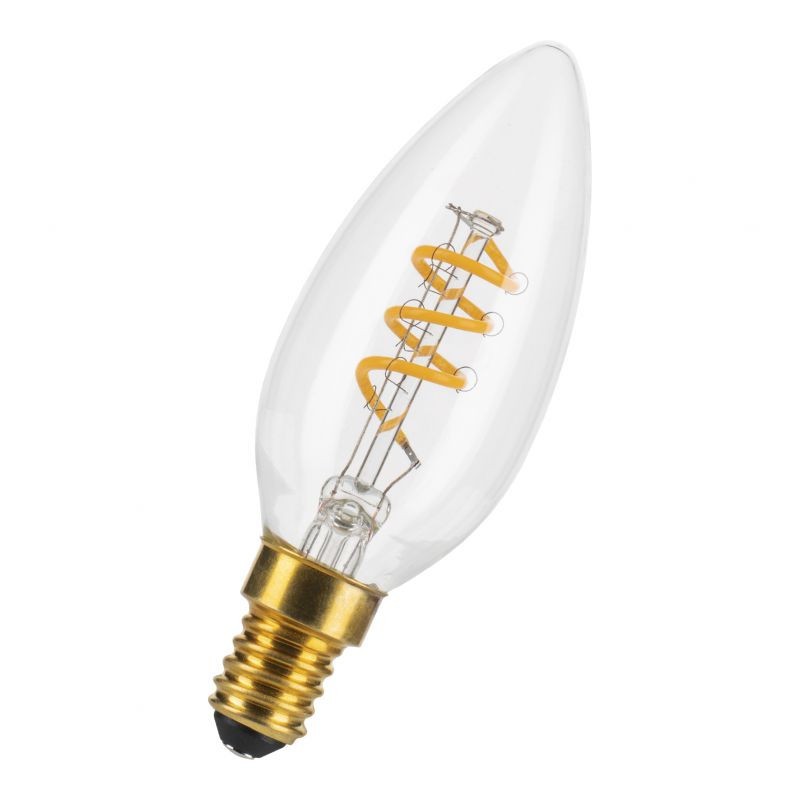 6030500144315 E14 Flamme led 3W 2200K Claire Dimmable Effet filament 240V Spiraled