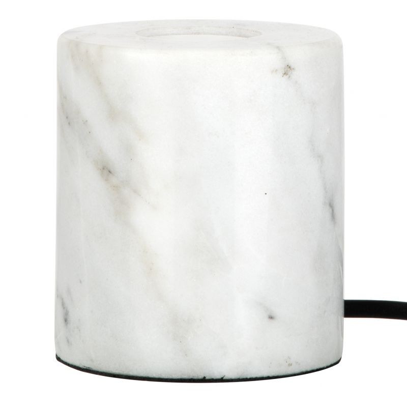 S070500424520 Lampe à poser Marbre Blanc E27 90x100mm + cordon + inter 1,8 mètre