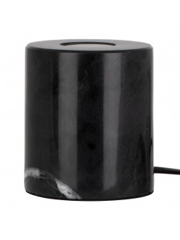 S070500424537 Lampe à poser Marbre Noir E27 90x100mm + cordon + inter 1,8 mètre