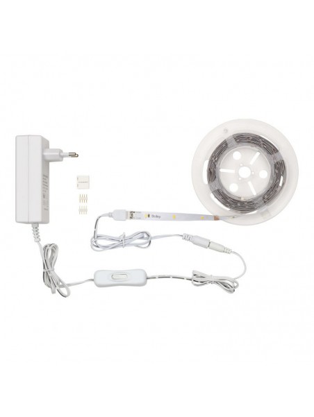 C010500141961 Kit Ruban led Ecobasic 6,8w/m 3 mètres + inter + alimentation 3000K