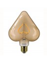 6600100593490 E27 Lampe COEUR led effet Filament 5w Gold 2000K 230V