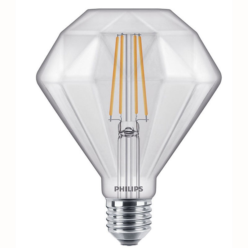 6600100593537 E27 Lampe DIAMOND led effet Filament 5w Claire 2700K Dimmable 230V