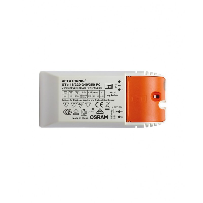 A140200105348 OTE 18/220-240/350 PC OSRAM Driver phase-cut pour luminaires et modules LED