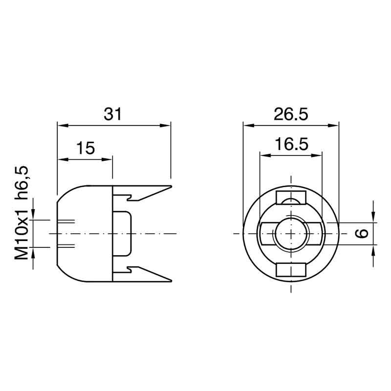 A137400210101 Capuchon pour douille E14 105 ASF noir