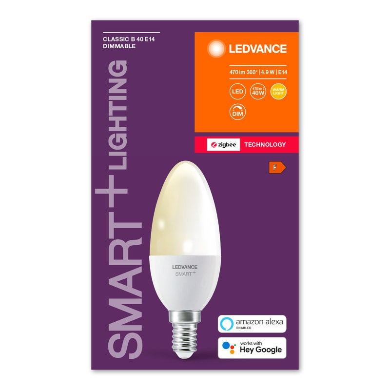 6030210208421 E14 Flamme Led 4.9w 2700K Smart + ZigBee Dimmable LEDVANCE