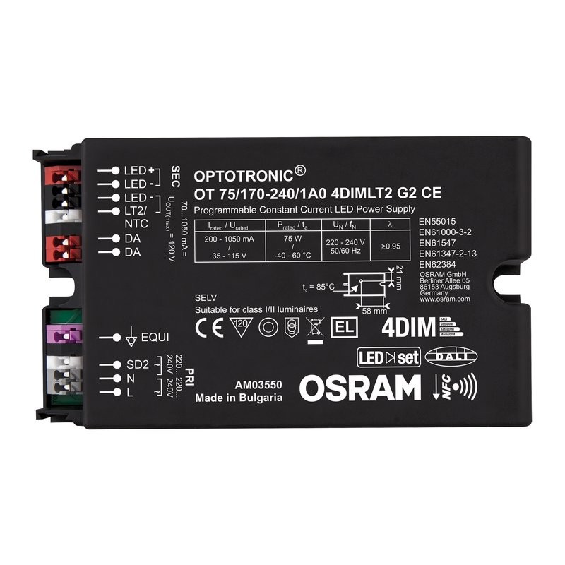 A140200981942 Driver OUTDOOR OT 75 170 240 1A0 4DIMLT2 OSRAM pour luminaires et modules LED