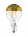 6020200456549 E14 Sphérique Calotte Dorée LED effet filament 4W 827 OSRAM
