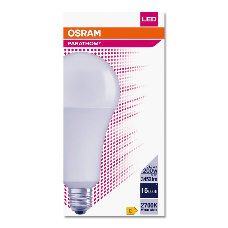 6010200659681 E27 Standard LED CLA200 Dépolie 24,9W 827 OSRAM