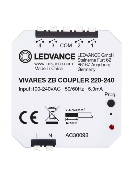 Coupleur de bouton poussoir VIVARES ZB COUPLER Zigbee LEDVAN