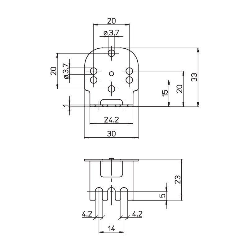 A2356000031AU Equerre de fixation 20/30