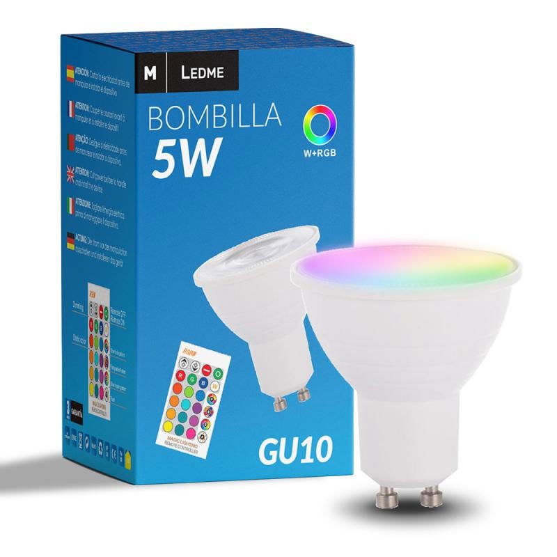 GU10 LED 5W RGBW 827 + Télécommande