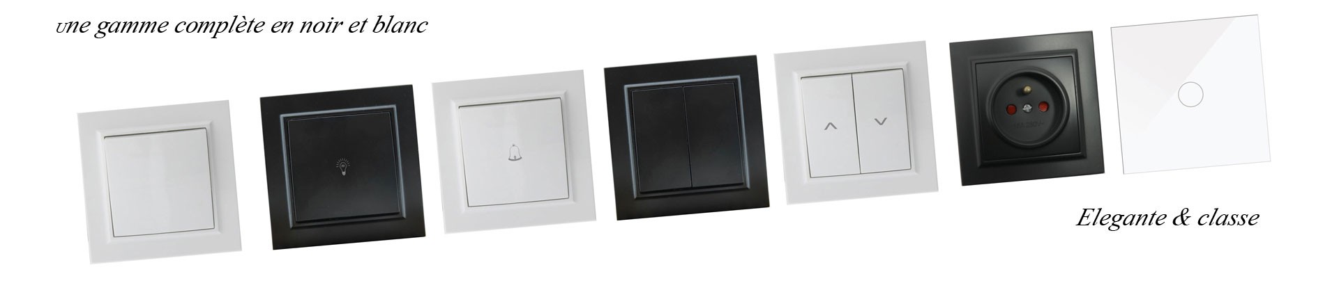 Toute une gamme en noir et blanc