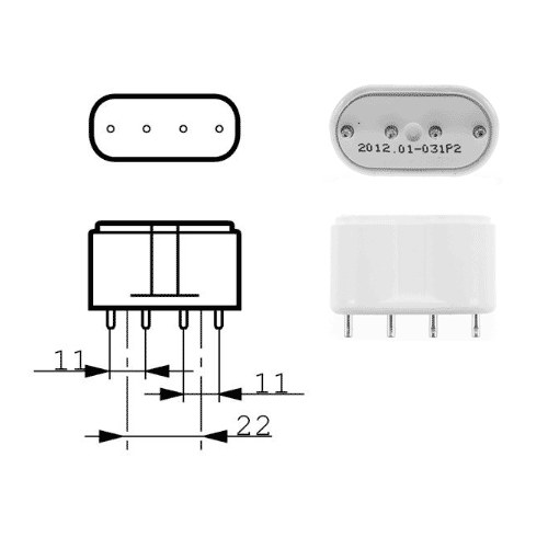 A10560000441V Douille 2G11 à visser sur le flan