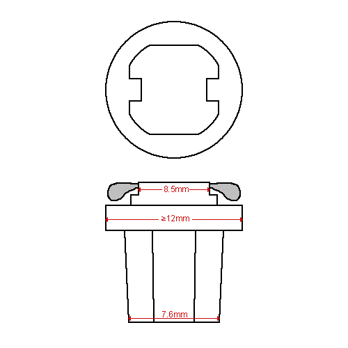 8048000513205 B8.5d Néo-wedge 2W 12V Noire M-Tech