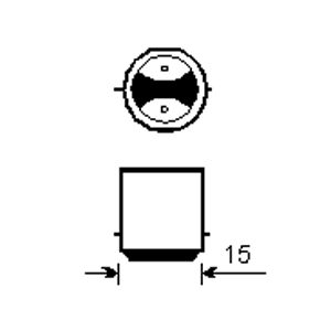 1070500015360 BA15D Poirette 22X48 220V-260V 10/15w