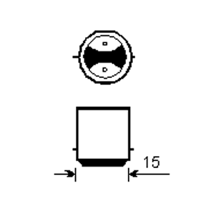8070500001400 BA15D Lampe Stop 25x47 24v 15w