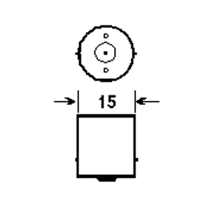 8070500005323 BA15S Lampe Stop 25x47 12v 25w