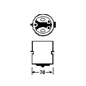 8020500000335 BA20D Phare et code clair 36x70 24v 45/40w
