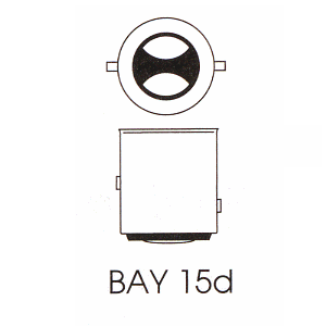 8070500006252 BAY15D Lampe Stop 25x47 6v 18/5w 2 filaments