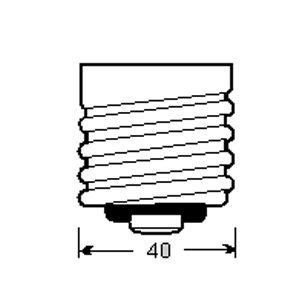 940128 E40 Lampe à Vapeur de Mercure Lumière Noire BLB 400w