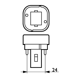 3040200012049 G24D3 DULUX D 26w /840 2 pins OSRAM