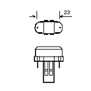 300435 GX23 Fluocompacte 13w 5000K /850 2 pins